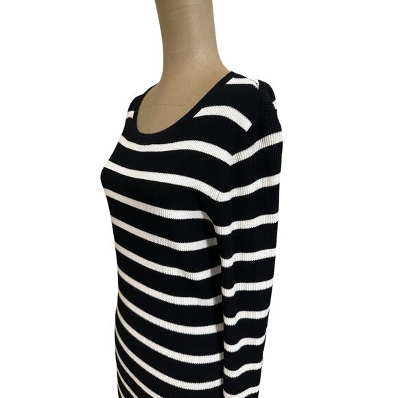 Theory Stripe Crewneck Jersey Mini Dress - Picture 8 of 11